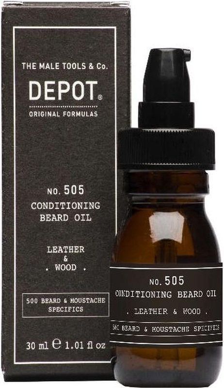 Depot - No. 505 - Baardolie - 30 ml - Leer & Hout