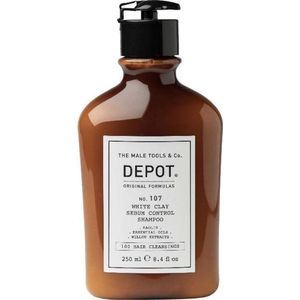 Depot No. 107 White Clay Sebum Control Shampoo Reinigende Shampoo voor Vet Haar en Hoofdhuid 250 ml