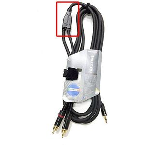 Proel CHLP215LU3 Professionele Y-kabel (Yongsheng 3,5 mm stereo jack op 2 x Yongsheng RCA, vergulde contacten, 3 m) zwart