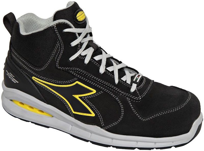 Diadora - Run Net Airbox Mid S3 SRC - Werkschoenen - Zwart - Suede