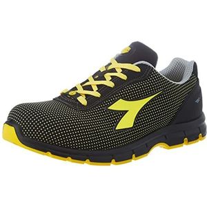 Diadora Run Atom Low S3 SRC ESD Sportschoenen voor heren, Zwart/Geel (Yellow Croms), 36 EU