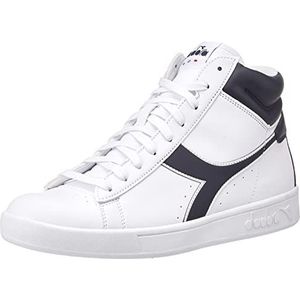 Diadora Turnier High, gymschoenen, voor volwassenen, uniseks, wit diepblauw, 38.5 EU