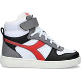 Diadora Junior Magic Basket Mid Ps White Black Aurora Red-Schoenmaat 29