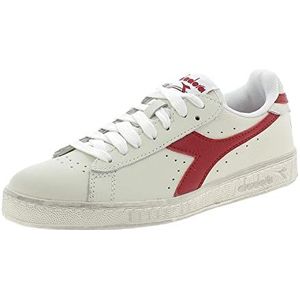 Diadora Game L Low Waxed gymnastiekschoen, uniseks, White Red Pepper, 38.5 EU