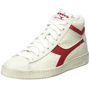 Diadora uniseks-volwassene GAME L HIGH WAXED Hoge sneakers, Wit Rood Pepper, 40.5 EU