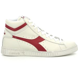 Diadora uniseks-volwassene GAME L HIGH WAXED Hoge sneakers, Wit Rood Pepper, 36 EU