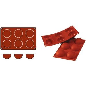 Bakmat Half-Sphere (Cap.06St.) - SiliconFlex 070056 - Horeca & Professioneel