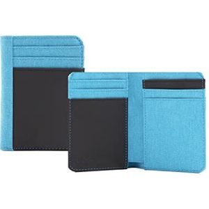 NAVA Design - creditcardhouder met 12 vakken, bankbiljetten en RFID, kleur lichtblauw - afmetingen 11 x 8 cm