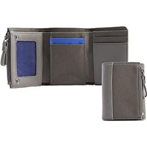 NAVA Design - Trifold portemonnee met 6 kaartvakken voor creditcards en kaarten, vang/blauw, afmetingen: 9 x 11 x 2 cm, Royal Blauw