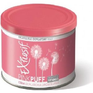 Explosif Stripwax Pink Puff 400 ml│ ontharingswax │ Striphars met Titanium │ Hars in blik │ wax can │stripwax │striphars voor ontharen van het gehele lichaam │400 ml