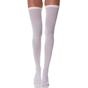 SCUDOTEX compressiekousen, zelfklevend, tegen trombose, 18 – 24 Hg, lang, kleur wit, maat 2