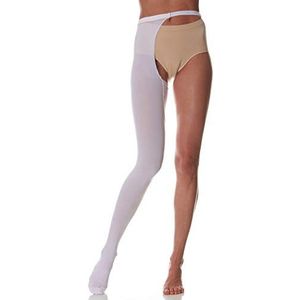 SCUDOTEX mono panty, linker medische panty's, tegen trombose, druksluiting, 18-24 Hg, medium lengte, kleur wit, maat 3