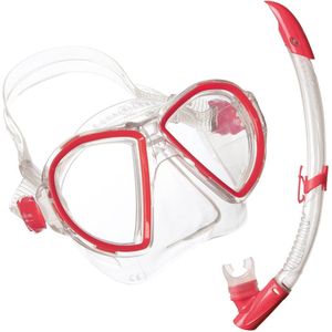 Aqua Lung Sport Duetto Midi LX + Airflex Purge Midi LX - Snorkelset - Volwassenen - Rood