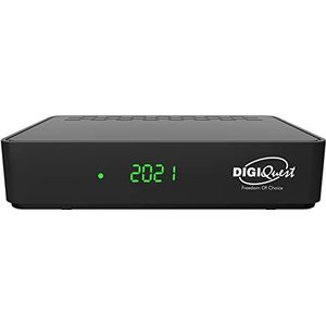 Digiquest Terrestrische digitale decoder G9 DVB-T2 mediaspeler met dubbele afstandsbediening en afstandsbediening 2-in-1 zwart