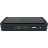 Tivùsat Combo Q80 4K Decoder Schwarz, aktivierbare Aufnahmefunktion, 2-in-1-Fernbedienung, Tivusat 4k Karte inklusive