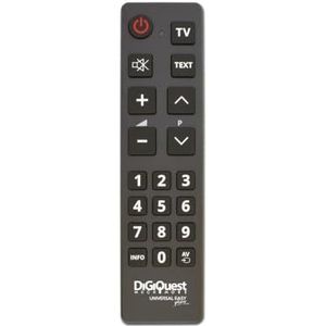 DIGIQUEST Easy Plus Universele afstandsbediening, compatibel met alle tv's, zwart