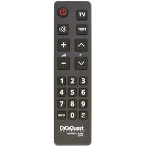 Universele afstandsbediening EASY voor alle tv's - Grote knoppen voor verhoogde zichtbaarheid. Ook ideaal voor hotelinrichtingen, ziekenhuis. Houdt de instellingen bij zonder batterijen.