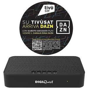 Digiquest Tivusat Classic Q30 DVB-S2 with HD video recorder - suitable for DAZN Zone Channel (DVB-S2, CI slot, Harde schijf), TV-ontvanger, Zwart