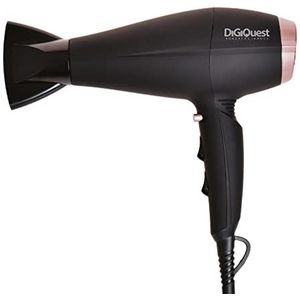 Windy Pro Föhn 1800-2200 W Max AC-motor, licht en krachtig, rubberen oppervlak, kabel 3 m, 6 snelheden, koude stoot met concentrator en diffuser, ophangoogje