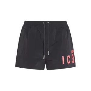 Dsquared2, Badkleding, Heren, Zwart, L, Beachwear