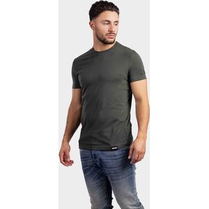 Dsquared2, Heren, Tops, Groen, Maat: S Katoen,