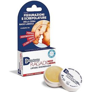 Ragadi Nez Lèvres - Lipogel pour le nez et les lèvres gercées - Baume à lèvres réparateur - Hydrate et nourrit la peau de la zone nasogénienne - 8 ml - Dermovitamine