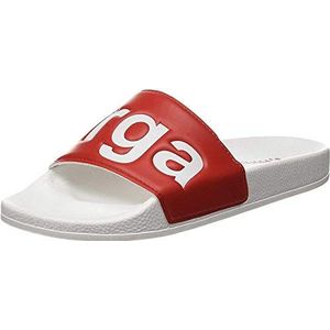 Superga Slippers voor kinderen, uniseks, polysoft, Wit wit rood A06, 38 EU