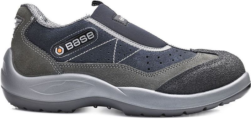 Base - Mechanic - Werkschoen - Zwart - Suèdeleer en Lycra - S1 SRC