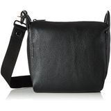 Mandarina Eend dameslederen Tracolla Cross-body Tas, zwart (Nero), 10x21x28,5 cm (B x H x T)