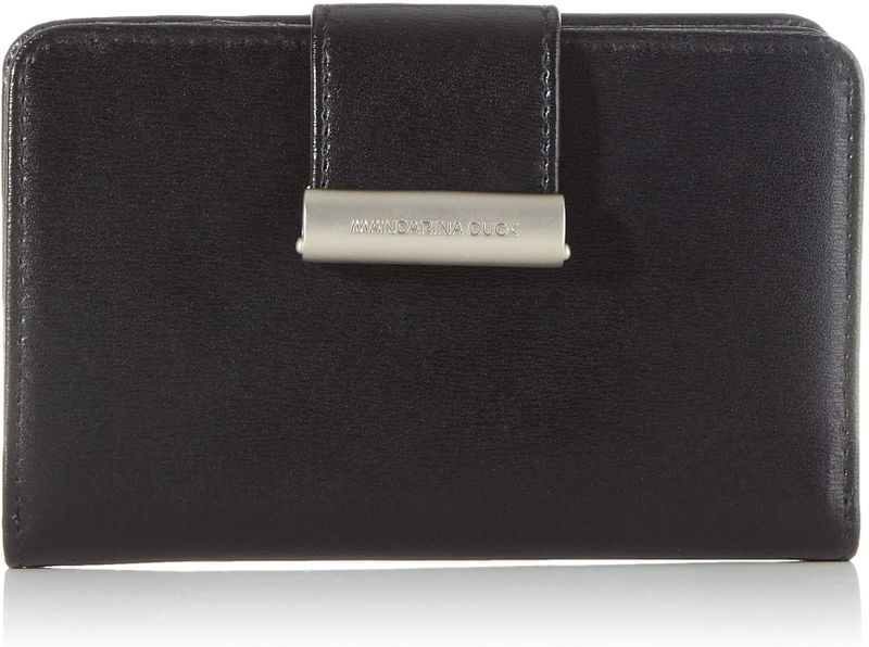 Mandarina Duck Druckknopfbörse Damen Hera 3.0 Portafoglio 15 schwarz