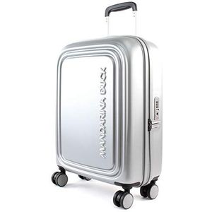 Mandarina Duck Logo + trolley, 40 x 55 x 20 (l x h x b), zilver., Koffers en koffers op wielen
