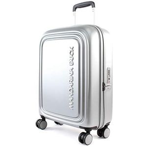 Mandarina Duck Uniseks logo duck + trolley Cabin P10szv54 bagagekoffer, zilver, 40x55x20(LxHxW), wagen