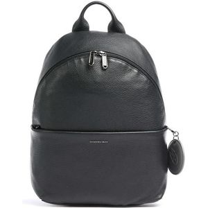 Mandarina Duck Mellow Leren Rugzak 37 cm Laptopcompartiment nero