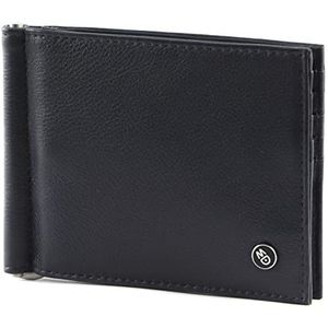 MANDARINA DUCK Leren Dollarclip Downtown Money Clip Wallet Navy Donkerblauw