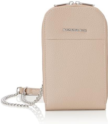 MANDARINA DUCK Leren Telefoontasje Schoudertas Mellow Leather Phone Crossbody Bag Warm Taupe