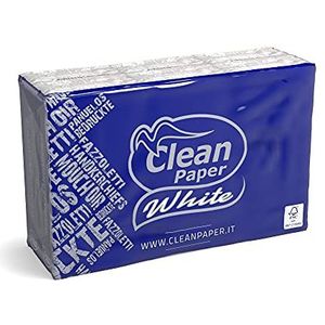 Zakdoeken Clean Paper White 9x6 - 4 V
