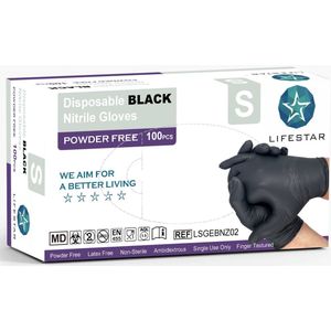 Handschoenen - Zwart - Latexvrij - Micro Ruw voor Grip