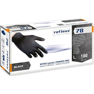 Lifestar - Nitril Poedervrij - Handschoenen - Zwart - 100 stuks