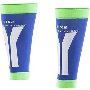 SIX2 Compressieband voor kuiten, blauw/groen, maat L, uniseks, volwassenen