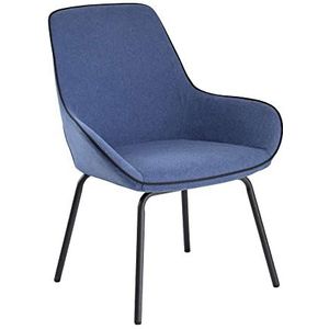 Archimede Santa Fe fauteuil Attesa, stof, blauw, L 59 x D 66 x H 90 cm