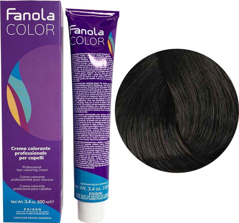 Fanola - Professional Colouring Cream - 4.00 Intense Chestnut - Haarverf