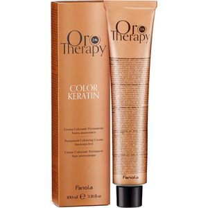 Fanola - Oro Therapy Oro Puro Colour Keratin - Haarkleuring - Lichtbruin - 100 ml