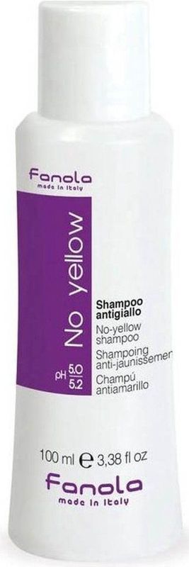 Fanola No yellow Silber-Glanz-Shampoo Anti-Gelbstich, 100 ml, Orange