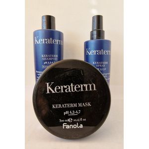 Fanola Keraterm Trio Shampoo 300ml + Mask 300ml + Spray 200ml