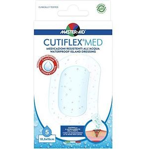 MASTER AID Cutiflex Med 10 x 1 cm, wit/blauw, 5 stuks