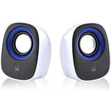 Ewent - Ew3513 - Audio 2.0 Luidsprekersysteem - Wit/Zwart/Blauw - USB Voeding
