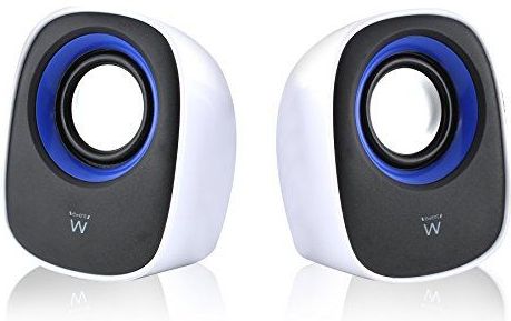 Ewent - Ew3513 - Audio 2.0 Luidsprekersysteem - Wit/Zwart/Blauw - USB Voeding