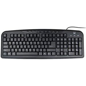 Ewent ESP Multimedia Lay Out Keyboard - Zwart