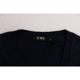 C’n’c Costume National - Gebreide Trui - Blauw - V-hals - Viscose Mix