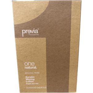 Previa Professional Keratin Waving Lotion Tone Natural 3 x 250ml